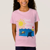Dads Diving Buddy Design - Girls' Fine Jersey T-Sh
