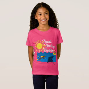 Dads Diving Buddy Design - Girls' Fine Jersey T-Sh T-Shirt