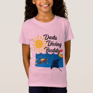 Dads Diving Buddy Design - Girls' Fine Jersey T-Sh T-Shirt