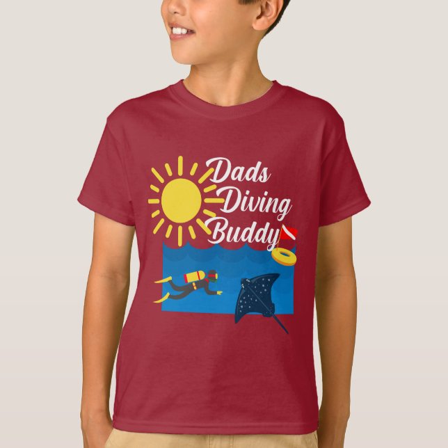 Dads Diving Buddy Design - Kids' Basic T-Shirt (Front)