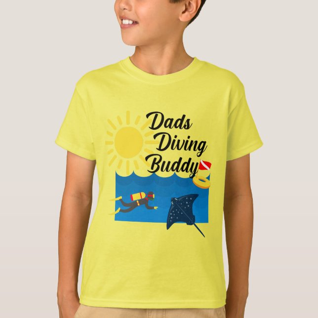 Dads Diving Buddy Design - Kids' Basic T-Shirt (Front)