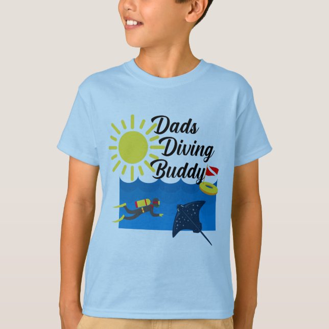 Dads Diving Buddy Design - Kids' Basic T-Shirt (Front)