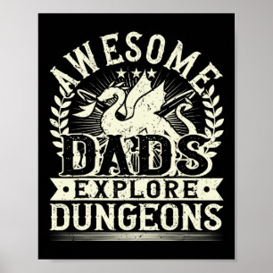 Dads Explore...dad Fathers Day Papa Daddy Poster