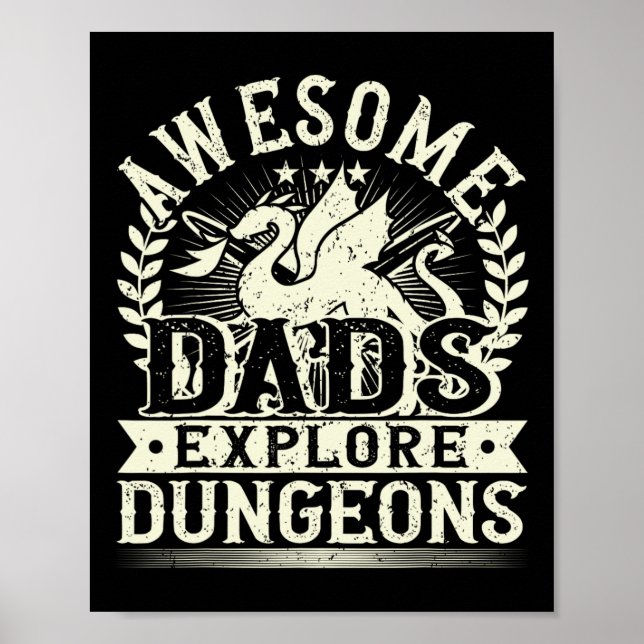 Dads Explore...dad Fathers Day Papa Daddy  Poster (Front)