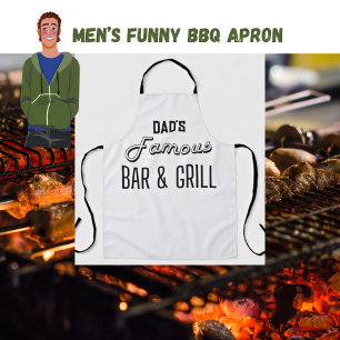 Dad's Famous Bar & Grill Funny Bbq Apron