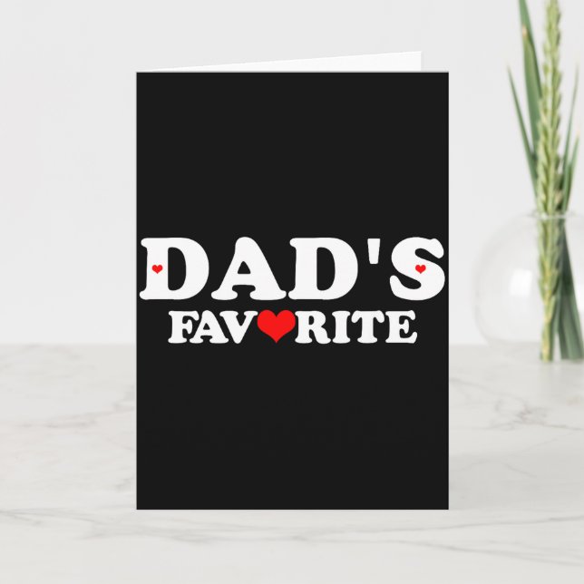 Dads Favorite With Red Heart  Card (Front)