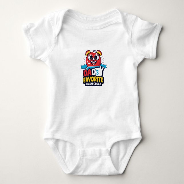 Dad's favourite alarm clock baby bodysuit (Front)