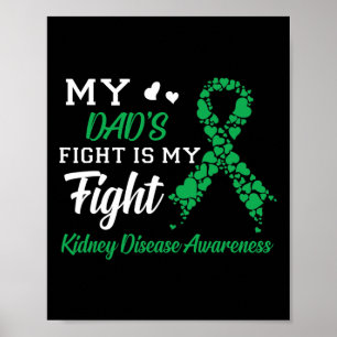 Dad's Fight Is My Fight Kidney Disease Awareness  Poster
