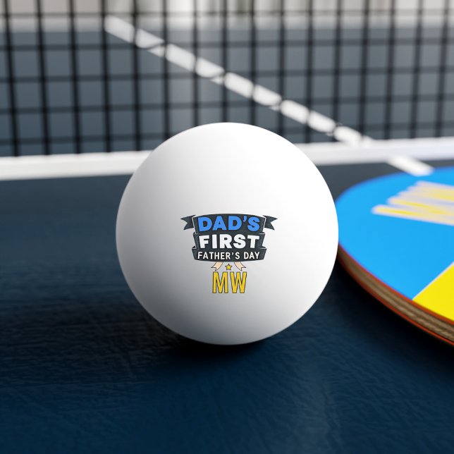 Dad's First Father's Day Ping Pong Ball (A fun gift for Dad celebrating his first Father's Day. Add his initials)