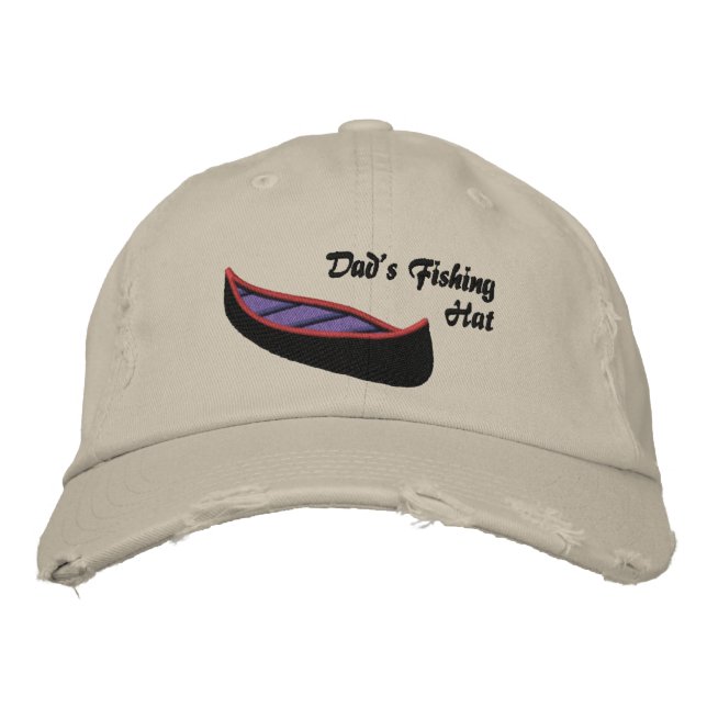 Dads Fishing Hat with Canoe (Front)