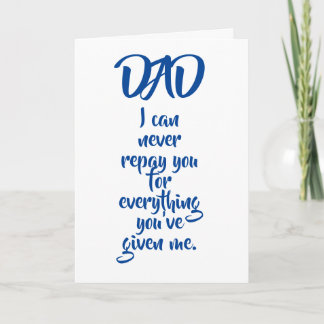 Dad's funny birthday card