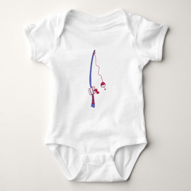 dad's future fishing buddy baby bodysuit (Front)