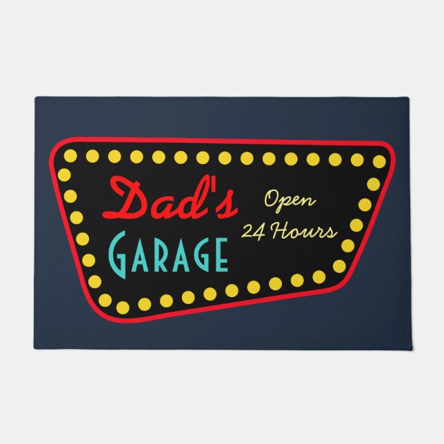  Dad's Garage Sign Doormat  (Front)