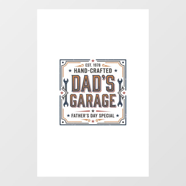 Dads Garage Vintage Fathers Day (Sheet)