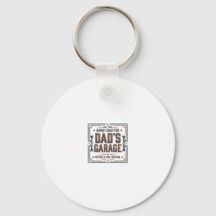 Dads Garage Vintage Fathers Day Key Ring