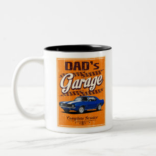 Dad's Garage with Muscle Two-Tone Coffee Mug