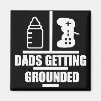 Dads Getting Grounded Logo Magnet