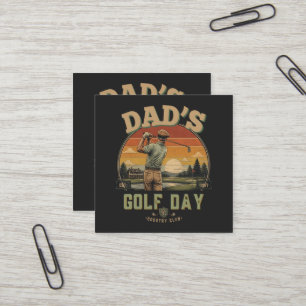 Dad's Golf Day Square Business Card