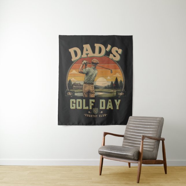 Dad's Golf Day Tapestry (In Situ)