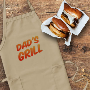 Dad's Grill Backyard BBQ Man Apron
