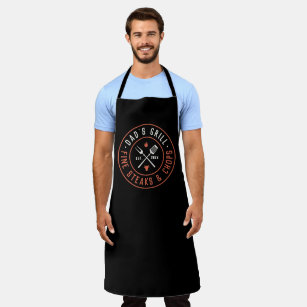 Dad's Grill Personalised Year Established Apron