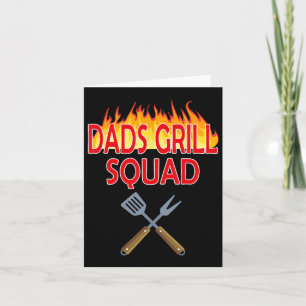 Dads Grill Squad Funny Bbq Father's Day Card