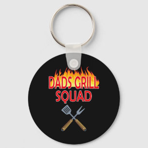 Dads Grill Squad Funny Bbq Father's Day Key Ring