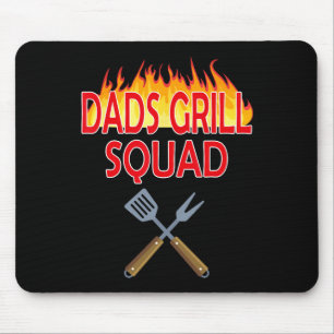 Dads Grill Squad Funny Bbq Father's Day Mouse Pad