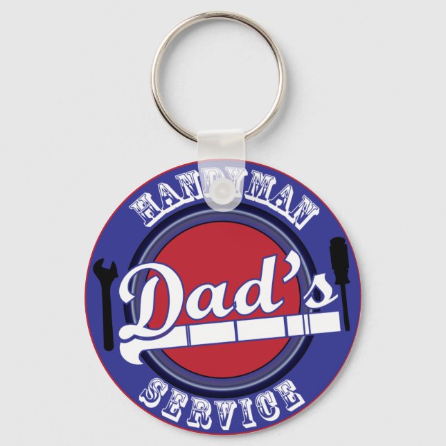 Dad's Handyman Service Key Ring (Front)