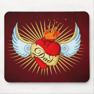 Dad's Heart Mouse Pad