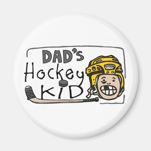Dad's Hockey Kid Magnet (Front)
