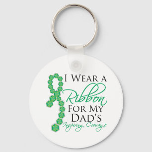 Dad's Inspiring Courage - Liver Cancer Key Ring