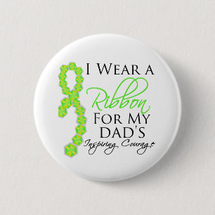 Dad's Inspiring Courage - Lymphoma 6 Cm Round Badge