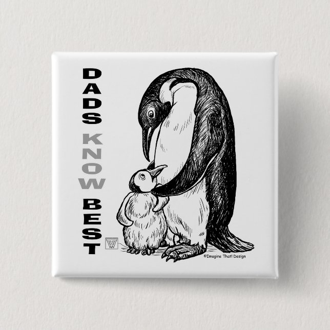 Dads Know Best 15 Cm Square Badge (Front)
