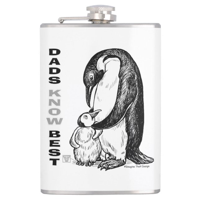 Dads Know Best Hip Flask (Front)