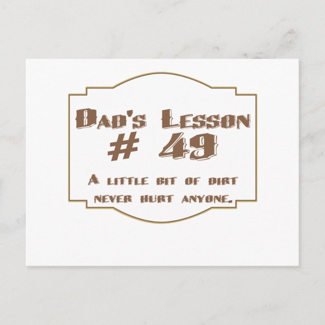 Dad's lesson #49: postcard (Front)