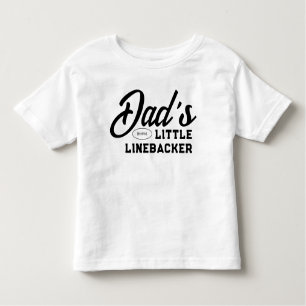 Dad's Little Linebacker American Football Cute Boy Toddler T-Shirt