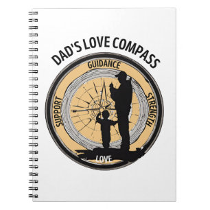 Dad's Love Compass Notebook