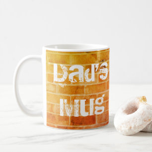 Dad's Mug, brick design drinking mug