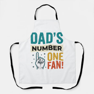 Dad's Number One Fan Vintage Family Design_1 Apron