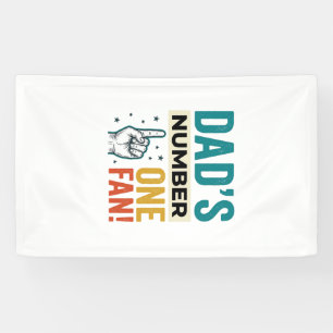 Dad's Number One Fan Vintage Family Design_1 Banner