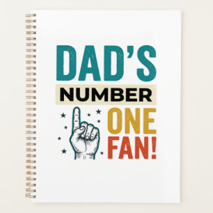 Dad's Number One Fan Vintage Family Design_1 Planner