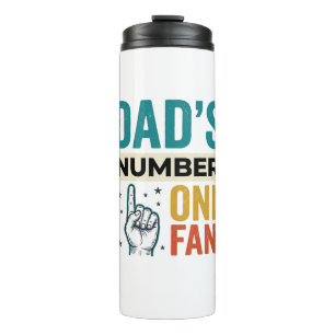 Dad's Number One Fan Vintage Family Design_1 Thermal Tumbler