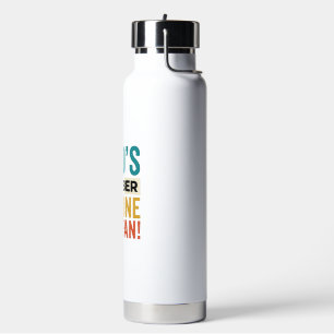 Dad's Number One Fan Vintage Family Design_1 Water Bottle