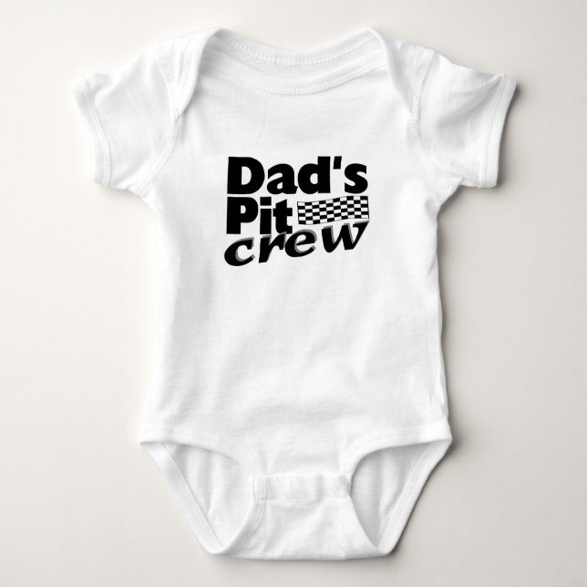 Dad's Pit Crew Baby Bodysuit (Front)