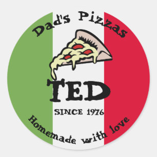 Dad's Pizzas Classic Round Sticker