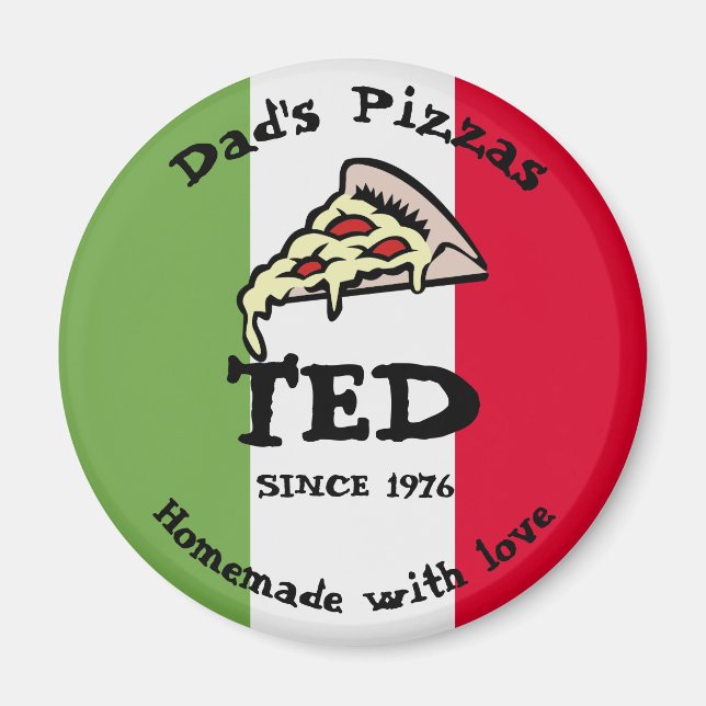 Dad's Pizzas Magnet (Front)
