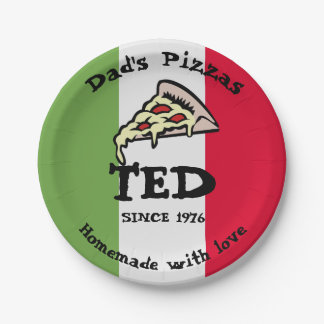 Dad's Pizzas Paper Plate