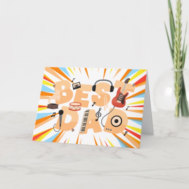 Dad's Playlist – A Tribute to Music & Fatherhood  Card (Front)