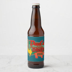 Dad's Roadside Diner Coasters Beer Bottle Label